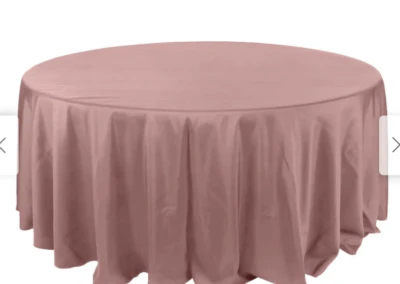 Dusty rose table linens